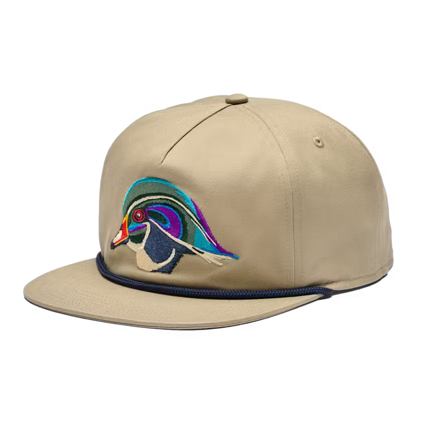 Yeti Wood Duck Flat Brim Rope Hat