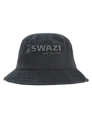Swazi Bucket Hat sun hat in durable cotton with embroidered logo, cushioned sweatband, and ventilation eyelets, for classic sun protection

